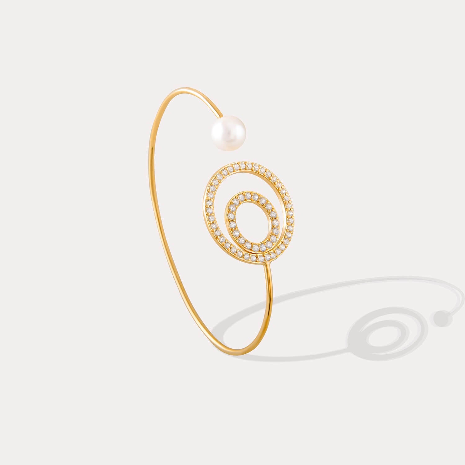 Gold Pearl Bangle