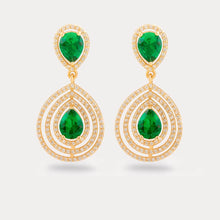 Gold Drop Stone Earring