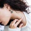 Gold Drop Stone Earring