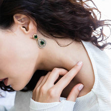 Gold Drop Stone Earring