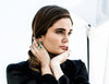 Gold Drop Stone Earring